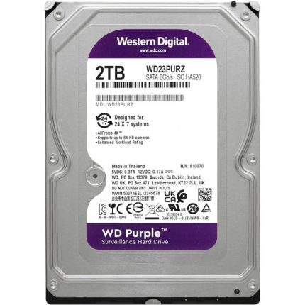 WD20PURZ -SATA- HARD DISK 3.5 2TB  PURPLE SATA