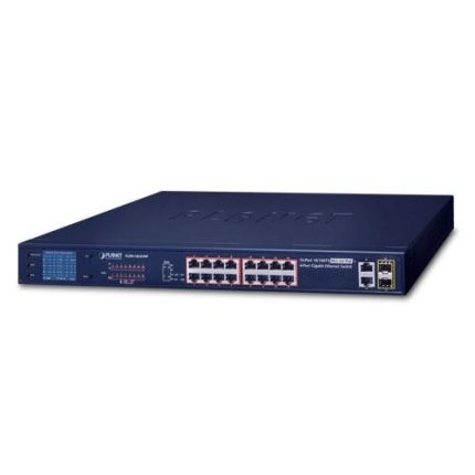 FGSW-1822VHP-PLANET
FGSW-1822VHP Switch PoE unmanaged con display LCD, 16P FE PoE af/at + 2P GE TP/SFP per Mini Gbic 1000X bud