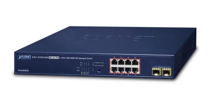 GS-4210-8P2S - PLANET -Switch Managed Layer 2, 8 porte 10/100/1000Mbps POE/POE