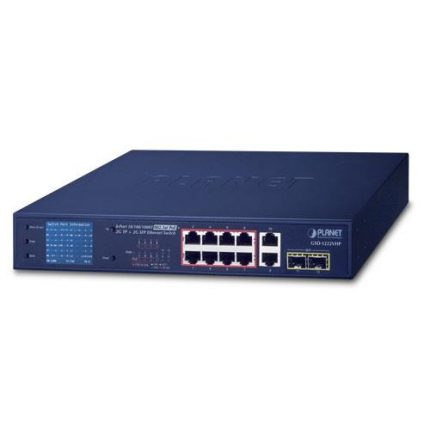 GSD-1222VHP - PLANET
Switch Ethernet 1000X SFP 802.3at a 8 porte 10/100/1000T + 2 porte 10/100/1000T + 2 porte con monitor LCD