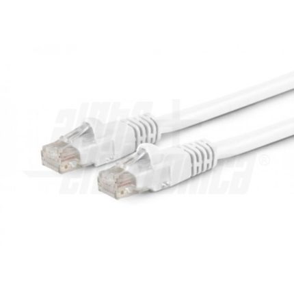 95-708/01WB - ALPHA ELETTRONICA -Cavo Patch Cat6 1m U/UTP Bianco Cu PB