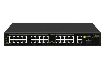 SNESU240201P2EV01 - TKH -SKILLEYE -Switch, 24x
10/100Mbps POE/POE+, 2x10/100/1000Mbps,
1x1000Mbps SFP, EXTENDED MODE,230VAC