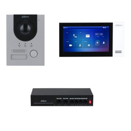 KTP01L(F) - DAHHUA -Kit VDP IP con VTH bianco, a incasso