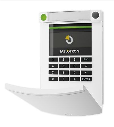 JA-154E-GR - JABLOTRON - tastiera con display, RFID, via radio bidirezionale - grigio