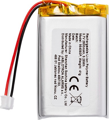 BAT-3V7-2500- JABLOTRON - Batteria ai polimeri di litio (3,7 V / 2500 mAh)