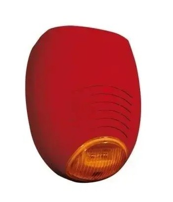 SR 136 FIRE/24V AMC sirena con alimentazione 24V - colore rosso - lampeggiante rosso